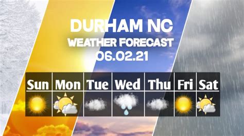 8-10 Very high - Spend time in the shade between 11am and 3pm. . 7 day forecast durham nc